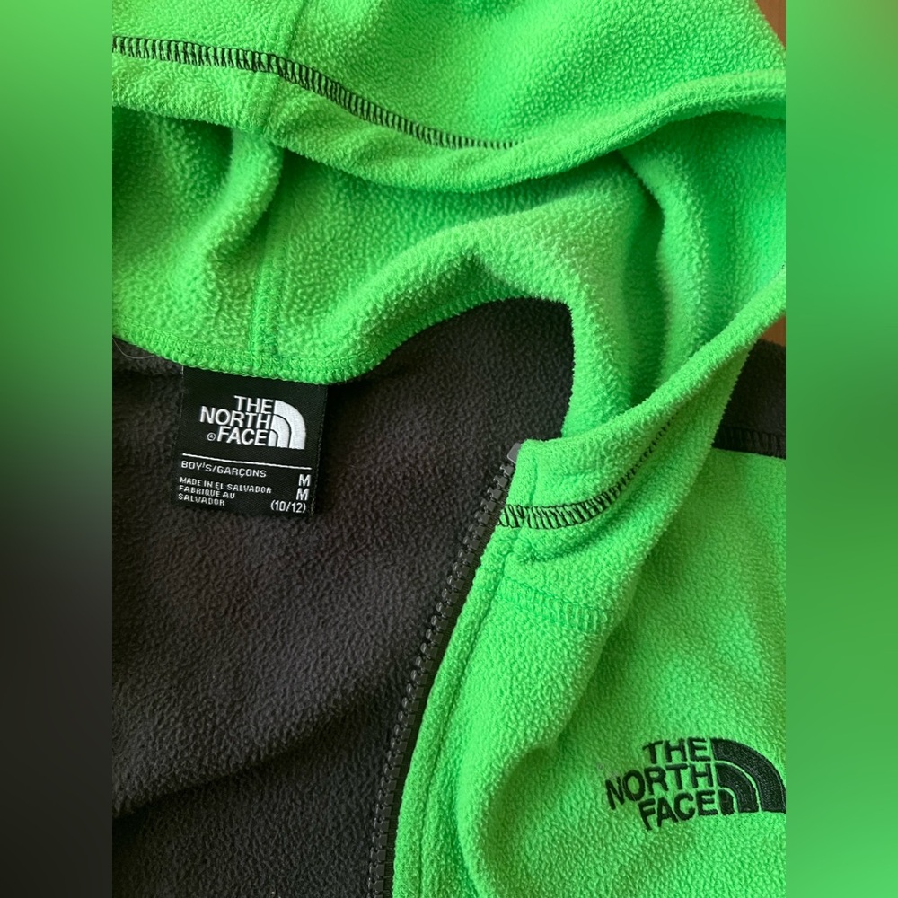 The North Face Boys' Bright Green & Black Fleece Jacket